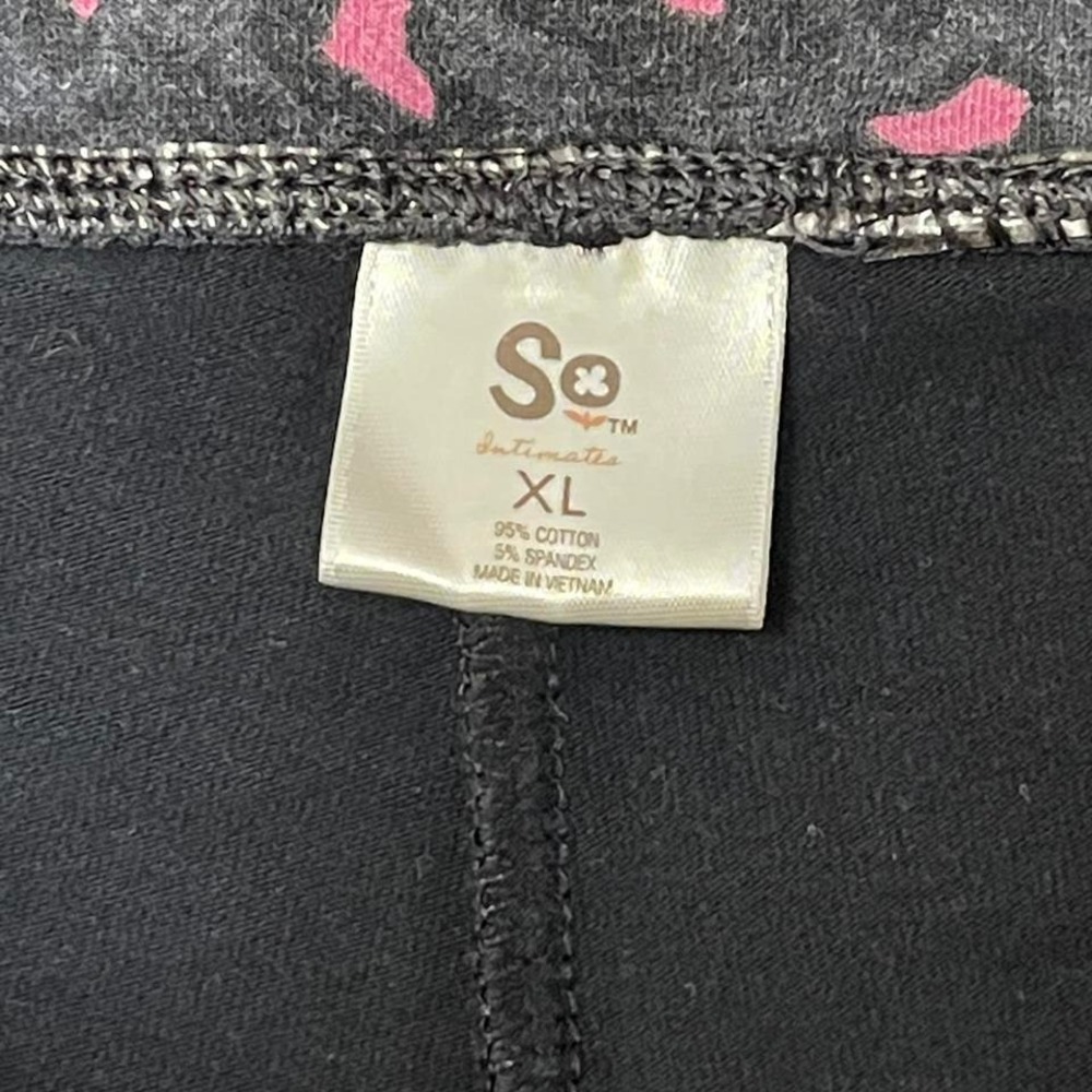 Black and pink leopard print yoga pants with fold over waistband - Picture 4 of 6